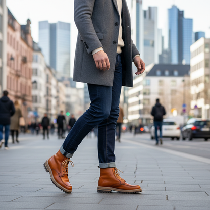 Man.To Norweger Boot Cognac mit edler Jeans in Frankfurt
