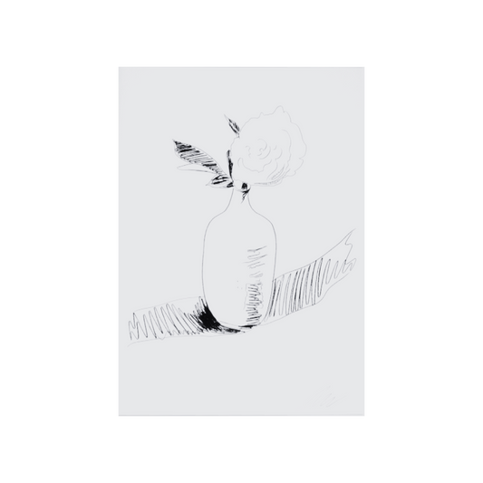 Andy Warhol - POP-ART Flowers-Black-and-White