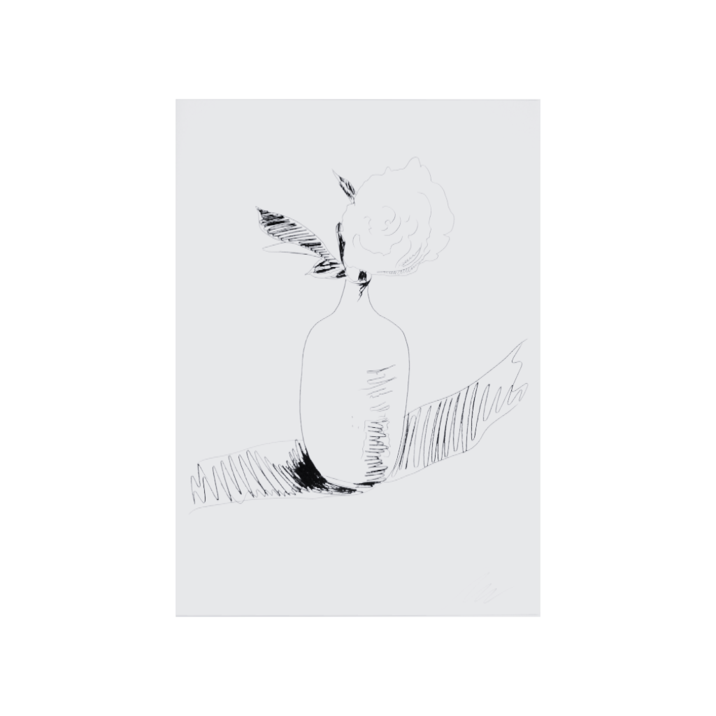 Andy Warhol - POP-ART Flowers-Black-and-White